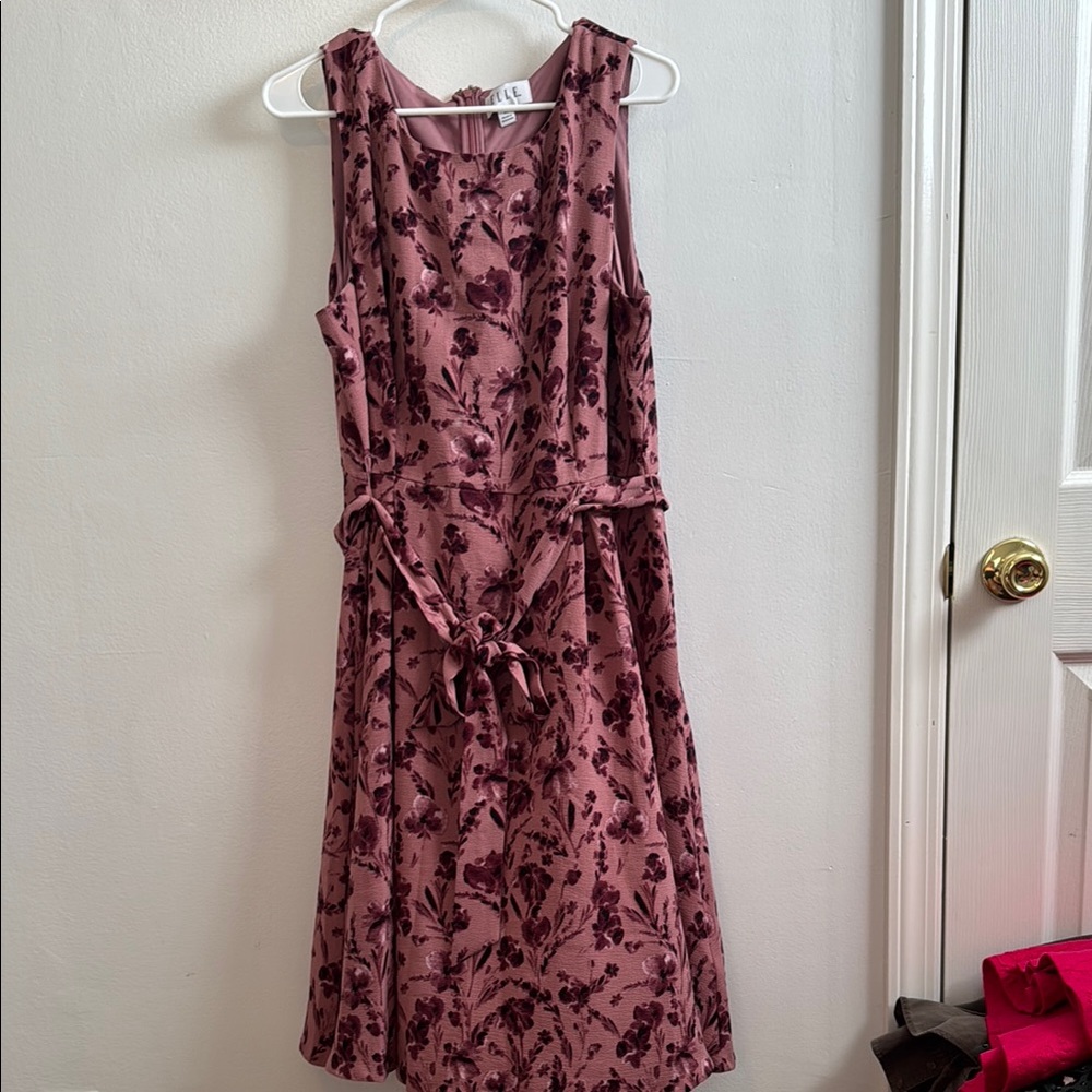 Elle Red Sleeveless Scoop Neck Sundress